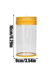 1pc娃娃透明展示袋适用于拉布布，圆柱形盲盒挂件袋，防水防尘多功能，娃娃小配件收纳非常适合怪物娃娃，便携外出挂件