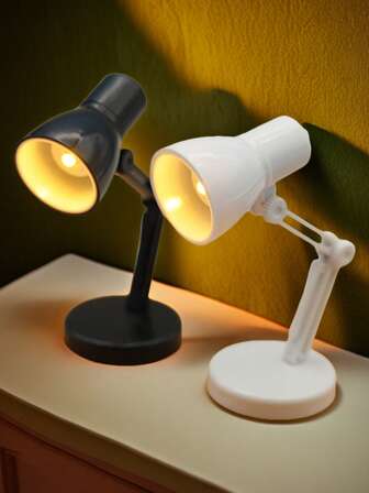 1pc, 2pcs, Mini Desk Lamp Toys, Cute Toys, Creative Toys, Book Lamps, Nightlight, Doll House Accessories, Small Desktop Ornaments Toys, Model Toys, Small Household Appliances Toys, Miniature Toys, And Creative Miniature Toys For Teenagers.