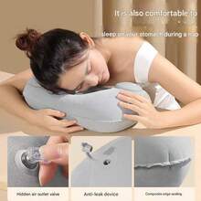 1/2/3pcs Inflatable Neck Pillow, Suitable For Airplane Travel, Inflatable Neck Pillow, Travel Neck Pillow, Inflatable Neck Pillow, Travel Pillow. This Inflatable U-Shaped Pillow Is Designed With Ergonomics, Contouring To The Neck Curve, Portable And Lightweight, Providing Comfortable Support And Relieving Neck Pressure. - Multicolor - View 7