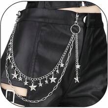 Jean Chain Belt For Men&Women, Pocket Chain Goth Punk Chain Belt Chain Layered Chunky Pants Chain And Vintage Hip Hop Wallet Chain Jewelry Accessory For Women Men - StarB3 - Visa 7