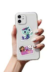 Gabby's Dollhouse Thème de la maison de poupée de Gabby - Autocollants de la maison de poupée de Gabby, décoration de sac à dos, autocollants de valise de dessin animé, autocollants imperméables pour ordinateur portable, guitare. Convient pour les fêtes d'anniversaire, petits cadeaux pour les amis et la famille, Halloween, Noël, Thanksgiving.