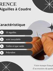 55-Piece Stainless Steel Needle Set - Various Needle Sizes And Models, Versatile And Suitable For Adult Beginners And Embroidery And Needlework Enthusiasts - Bạc - Xem 5