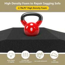 20" X 20" Sofa Cushion Support Insert, High Density Curved Foam, Sofa Furniture Seat Cushion Sag Repair, Sofa Cushion Support Replacement Pad - Black - View 6