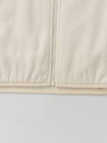 Balabala Tween Girl Jacket 2025 Fall New Polar Fleece Anti-Static Top - Milky White - View 9