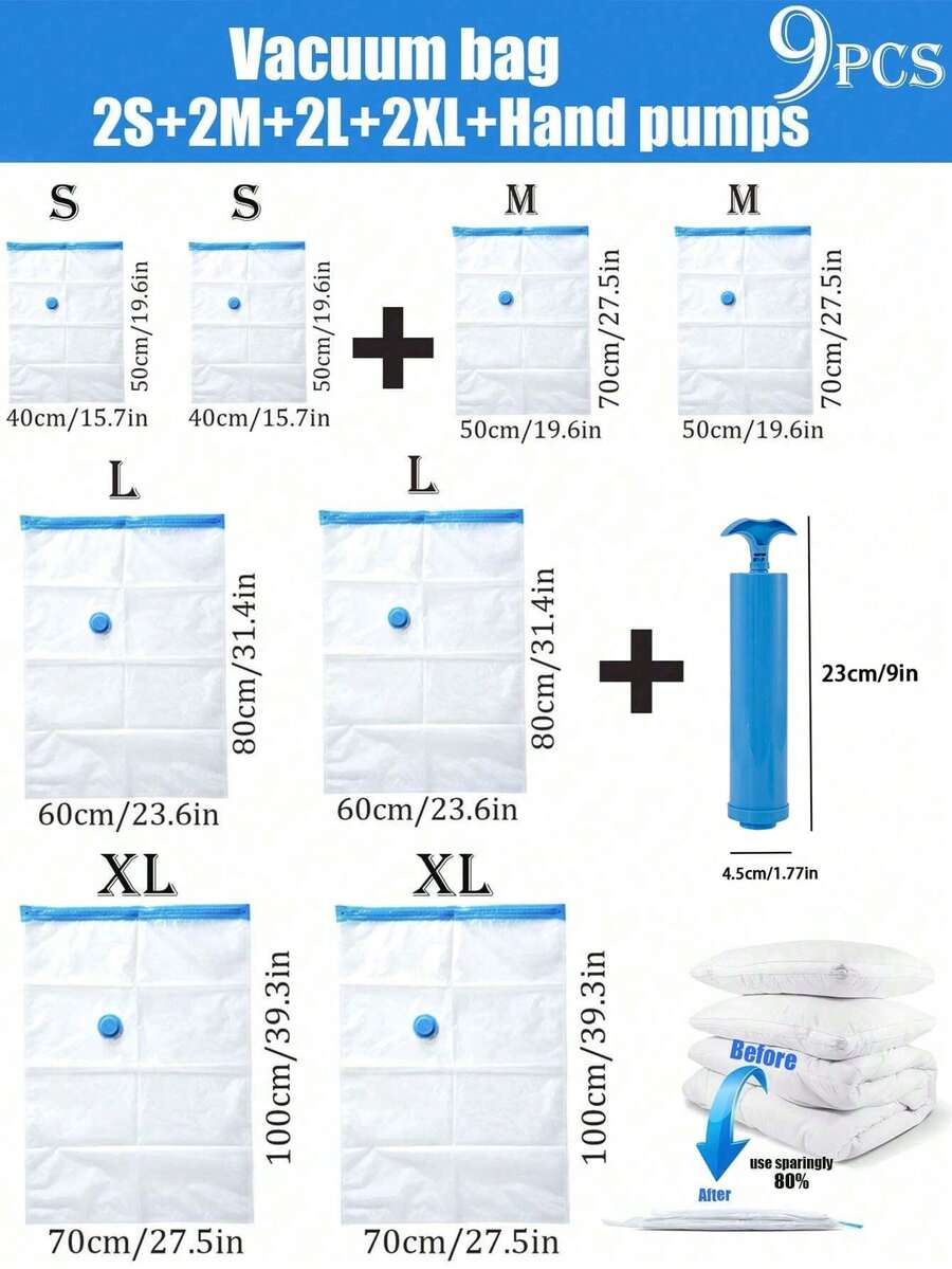 20/10/5 túi nén chân không, túi nén chống bụi, túi nén dung tích lớn, túi nén quần áo du lịch, túi nén đựng đồ trong tủ quần áo, túi đựng đồ có thể gấp lại, túi nén trong suốt, túi nén đồ giường, thích hợp cho nhà bếp, phòng ngủ, gia đình, du lịch, trường học, ký túc xá, lưu trữ trang phục Halloween, lưu trữ trang phục ngày lễ