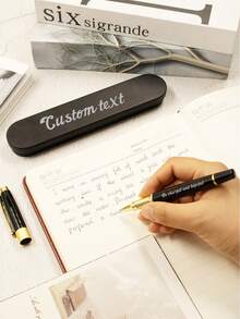 定制姓名圆珠笔、教师专用笔、定制中性笔、可定制文字书写笔、生日礼物、圣诞节礼物、毕业礼物、返校用品、大学必备品、钛合金材质、儿童、学校、学生、朋友、情侣、男士、女士、家居、商务、办公室、办公装饰 - 風格A - 查看 6