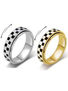 Fashionable Stainless Steel Four-Leaf Clover Zirconia Inlaid Ring, Stylish Jewelry Accessory For Women, Suitable For Elegant Daily Wear And Party Charm, An Ideal Gift