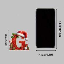 1pc 2D Flat Acrylic Christmas-Themed Decorative Hanging Ornaments, Christmas 26 English Letter Decorative Hanging Ornaments, Christmas Keychains, Schoolbags And Christmas Tree Decorative Hanging Ornaments, Christmas Car Hanging Ornaments - No Electricity Required - Are Perfect Gifts For Christmas, Thanksgiving, New Year, Birthday And St. Patrick's Day Home Decor Christmas Decorations Room Decor