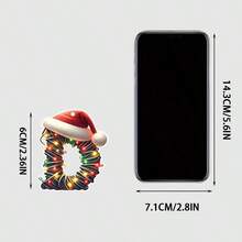 1pc 2D Flat Acrylic Christmas Theme Decoration Pendant, Christmas 26 Letter Decoration Pendant, Christmas Keychain, Backpack And Christmas Tree Decoration Pendant, And Non Electric Christmas Car Pendant Are Perfect Gifts For Christmas, Thanksgiving, New Year, Birthdays, And St. Patrick's Day Home Decor Christmas Decorations Room Decor