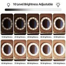 12 件 LED 镜前灯，USB 供电，可调亮度和色温，适用于多种尺寸的镜子，可旋转灯泡，适用于酒吧、化妆室、直播工作室、梳妆台、卧室装饰、化妆镜灯 - 鏡前燈 - 查看 4