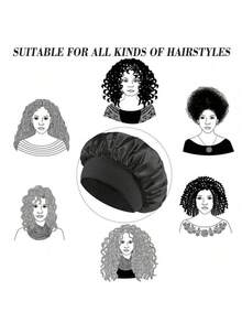 4件套卷发器套装：宽边缎面帽 + 3个免加热卷发棒。女士休闲经典纯色弹力柔软睡眠帽，浴帽，仿丝发巾，带弹力带保护头发，宽檐高弹力头带睡眠帽，户外护发帽，透气柔软睡眠帽，无需加热即可整夜卷发，3个钩状弯曲造型棒，轻松打造卷发，卷发器，卷发棒，卷发工具，无热卷发器，卷发梳，美发设备，无热波浪，旅行必备，旅行必备，发型，美发，卷发，卷发棒，卷发器，无热卷发，无热卷发，卷发器，卷发棒，卷发，卷发工具，卷发棒，卷发扩散器，头发，旅行，美发产品，美发工具，美发用品，理发师，理发配件，理发店，美发设备 - 彩色 - 查看 3