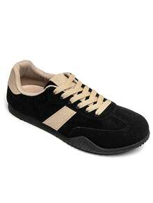 Baskets rétro mixte 9010 – Sneakers en daim avec semelle fine, style vintage et déclinaisons moderne - 黑色 - 查看 2