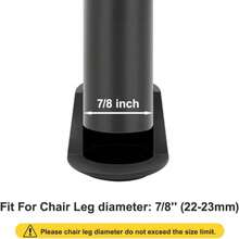 Protectores para patas de sillas plegables, paquete de 16, patas de goma de 14 mm, ideales para muebles, almohadillas antideslizantes reemplazables para sillas plegables.