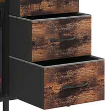 BALCONERA Electric Fireplace Insert TV Stand With 6-Drawer Storage - 55 Inch TV Entertainment Center Console Cabinet, Fireplace Heater With LED Lights, Overheat Protection & Remote Control - one-size - View 10