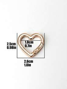 Metal Heart-Shaped Ring Buckle, Spring Clasp For Bag, Clothing Accessory - Multicolor - View 9