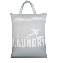 Bolsa impermeável para fraldas de pano, tamanho G, reutilizável, com bolso único com zíper, ideal para viagens, praia, piscina, creche, para guardar itens contaminados do bebê, roupas de ginástica, maiô ou roupas molhadas. Ótima opção de presente para mulheres, especialmente para o Natal. Ideias de presentes para mulheres.