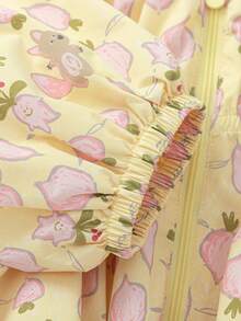 Balabala 女童夹克，荷叶边蝴蝶结细节，2025年秋季新款，甜美风 - 黃色調 - 查看 8