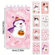 4/8pcs Halloween Style Memo Pads, Vertical Flip Portable Spiral Notebook, Tear-Off Loose-Leaf Paper Notepad, Cute Ghost, Pumpkin, Bat, Suitable For Halloween Party Small Gifts - Set - View 4