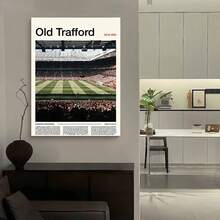 Framed 1pc Old Trafford Stadium Canvas Print Poster - Vibrant Match Day Scene Wall Art,  2D Flat Artwork For Home, Bedroom, Living Room, Dorm Decor - Perfect Gift For Football Fans, Classic Charm Artwork, 2D Flat, Perfect For Room Decor - 已裝框(已裝框) - 查看 5