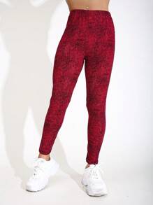 1 Pack Women's Casual High Elasticity Solid Color Leggings, Soft & Comfortable, Suitable For Home, Exercise, Shaping, Stretching, Lifting Buttocks, Outdoor Activities, Walking, Shopping, Fitness, Running, Work Commute, Street Events, Parties, Autumn/Winter - Multicolor - View 37