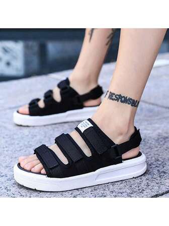 New Men's Sports Sandals Outdoor Beach Shoes Plus Size Couple Summer Sandals Roman Shoes