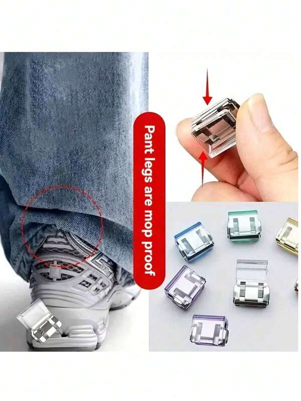 Multi-Functional Invisible Seamless Pant Leg Shortener Clips, Non-Slip Pant Hem Clips, Ideal For Custom Clothing, Applicable To Cuffs, Garment Edges, Pant Leg Shortening, Anti-Slip, Clothing - Book And Curtain Fixation