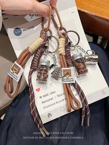 Handmade Coffee Series Pendant, Real Coffee Bean Iced Americano Shaped, Multifunctional Metal Coffee Pot Keychain, Can Be Used As Car Pendant, Backpack Decoration, Handbag Accessory, Suitable For Both Men And Women, An Ideal Gift For Y2K Autumn Season - Multicolor - View 10