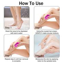 1 Máy Tẩy Lông Pha Lê Cho Nam Và Nữ, Máy Tẩy Lông Pha Lê Có Thể Tái Sử Dụng, Dụng Cụ Tẩy Lông Tẩy Tế Bào Chết Không Đau, Thiết Bị Tẩy Lông Ma Thuật Cho Lưng, Tay, Chân - Xem 2