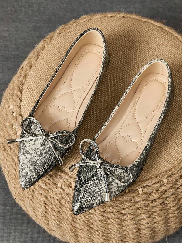 2025 Pantofi sport noi cu vârful ascuțit, stil francez, fără mâneci, confortabili, antiderapanți, cu fundă, disponibili în mai multe mărimi