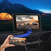 Wireless Car Stereo, 7-Inch HD Portable Radio Touch Screen Compatible With Apple CarPlay & Android Auto, CarPlay Screen With Backup Camera, Voice Control, Mirror Link, Bluetooth, GPS Navigation - 7 inch - Xem 9