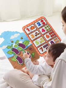 Baby's First Farm Recognition Book - Tear & Stick Hook And Loop Cloth Book, Infant Early Education Tear Book To Recognize Animals And Food, Develop Observation And Thinking Skills, Great Gift For Halloween, Christmas, Thanksgiving