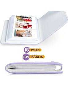 1PC 108Pockets 3-Inch PU Leather Photo Storage Album Suitable For Mini 12/11/9/8/7 3-Inch Albums, The Best Choice For Collecting Family Photos And Anniversary Photos - Multicolor - View 10