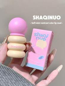 SHAQINUO 1 件装柔软哑光丝绒唇膏，持久不晕染，自然色泽，多功能彩妆产品 - 彩色 - 查看 3