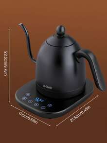 Brutelle 1pc Gooseneck Electric Kettle, Knob-Style Digital Display, Temperature Control, 1200W Fast Heating, 0.8L Capacity, Auto Keep Warm, Stainless Steel Material, Suitable For Home, Office And Hotel - UK Plug(220-240V) - View 8