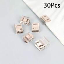 2/4/8/12/20/30pcs Shorten The Pants Legs With Invisible Fixing Clips, Prevent Dragging At The Bottom Of The Pants Legs, Hide The Buckle Leg Closure Device Without Seams, Prevent Pants Legs From Dragging The Floor, Suitable For Jeans And Pants, Waterproof, Portable