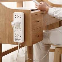 Power Strip Fixator, Household Socket, Movable, No Need For Drilling, Wall-Mounted Adhesive Type Organizer, Power Strip Fixator, Random Color