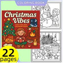 圣诞氛围——22张温馨喜庆的儿童和成人涂色页 | 可爱的节日场景、冬日乐趣和欢乐的十二月时光 - 單件 - 查看 3