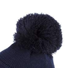 冬季基本款男宝宝毛线帽绒球针织女宝宝帽子儿童护耳毛线帽保暖婴幼儿帽子 - 菱形大毛球 - 查看 5