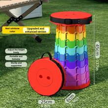 Outdoor Retractable Rainbow Stool Portable Chair Adjustable Rainbow Retractable Stool Fishing, Picnicking, Camping, Sketching, Train Queuing Retractable Folding Rainbow Stool Carefully Selected Outdoor Rainbow Folding Stools, Adjustable Rainbow Telescopic Stools