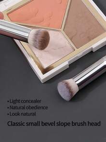 1pc Concealer Brush, Seamless Application, Soft Flat Angled Concealer Brush, Precisely Fits Skin For Flawless Concealing,Foundation Brush,Concealer Brush,Blush Brush,Contour Brush,Blush Brush,Bronzer Brush,Powder Brush,Foundation Brush,Blush Brush - Black - View 4