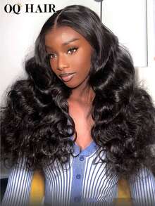 OQ Hair Wear Go 16-30 Inch Lace Closure Wig, 7*5 Pre-Cut & Pre-Plucked, 180% Density, Unprocessed Human Hair, Natural Color, Fashionable & Natural Hairline, Suitable For Beginners, Sports, Vacation, Travel, Holidays, Casual Style. Comes With Gift, Perfect For Halloween, Travel, Y2K , Suitable For Women On Holidays - SNatural - View 3