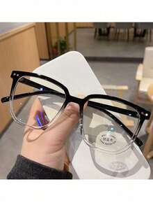 3副/2副/1副眼镜 - 时尚方形假眼镜，防辐射电脑游戏眼镜，眼镜 - 彩色 - 查看 11
