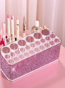 1pc 26 Hole Acrylic Crystal Nail Art Storage Pen Holder