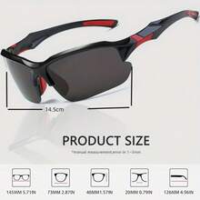 Luxury  Polarized Sports Glasses For Men Women, Lightweight TR90 Frame UV400 Protection Anti Glare Sunglasses For Running Cycling Fishing Driving Hiking Outdoor Adventures, Premium Polarized Lens Wide Vision Comfort Fit Nose Pad All Season Day Night Use Perfect Gifts For Sports Lovers Active Lifestyle - 黑色+橘色+綠色 - 查看 3