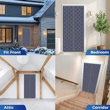 ستارة باب عازلة للحرارة مغناطيسية - قماش أكسفورد ثقيل، بطانة مسمكة، زيادة في الارتفاع بمقدار 2 بوصة، مناسبة لأبواب زجاجية انزلاقية بعرض 80-120 سم، تحافظ على الدفء وتقلل الضوضاء في الشتاء، رمادي، ستارة باب شتوية، عزل باب انزلاقي، سطح منسوج، بنية متينة، عزل المنزل، تصميم، خياطة مقواة، حل عزل المنزل