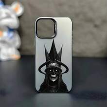 Custodia protettiva opaca nera antiurto per iPhone 16, 15, 14, 13, 12, 11, Mini, Pro, MAX con motivo dell''anime S-Solos Leveling