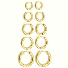 4Pairs 316L Surgical Stainless Steel Huggie Hoop Earrings 6mm 8mm 10mm 12mm Hypoallergenic Earrings Hoop Cartilage Helix Lobes Hinged Sleeper Earrings For Men Women - Multicolor - View 17