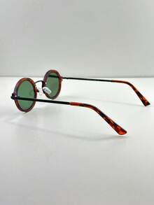 [Betsy]Unisex Vintage Metal Round Sunglasses – Retro Style, Lightweight Comfort & Iconic Look - Tartaruga Verde - Xem 4