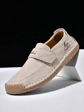 Salkin New Fashion Designer Women's Casual Shoes, Handmade Sneakers, Loafers, Lightweight Breathable Soft Comfortable Shoes With Anti-Slip Flat Sole, Faux Suede Leather Shoes For Women, Suitable For Outdoor, Dresses, Jeans, Daily Walking, Hiking, Mothers, Middle-Aged, Young, Students, Spring/Summer/Autumn, Plus Size