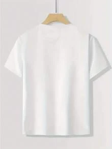 Teen Girls Camo Number 14 Print Cotton T-Shirt - 100% Pure Cotton Soft & Comfortable Short Sleeve Top, Regular Fit Casual Shirt For Spring Summer Fall, Easy Care Round Neck Geometric Design, Everyday Comfort, Relaxed Style, Medium Stretch Fabric - trắng - Xem 4